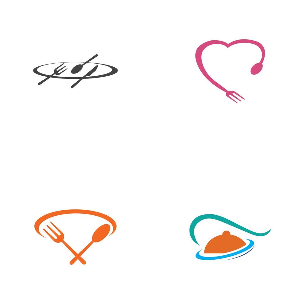 modèle de conception d'illustration vectorielle de logo de restaurant vecteur