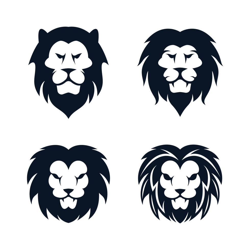 illustration d'images de logo de tête de lion vecteur