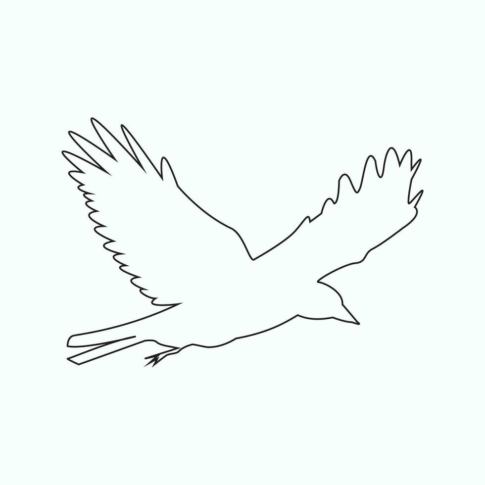oiseau illustration ligne art vecteur eps