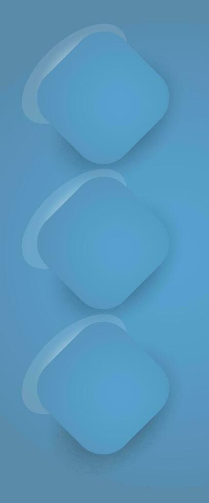 ensemble de Trois bleu abstrait polygones formes toile de fond pour cosmétique produit. collection de 3 géométrique élégant bleu Contexte vecteur