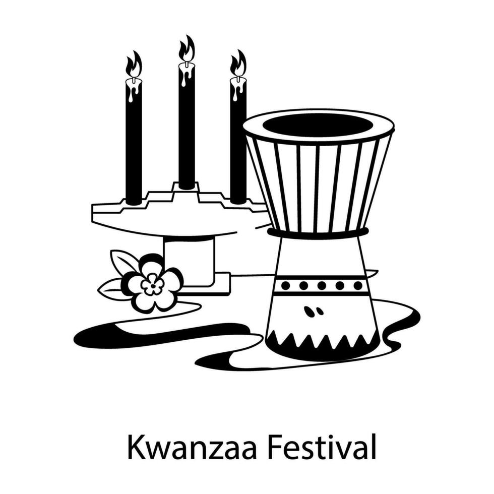 branché kwanzaa Festival vecteur