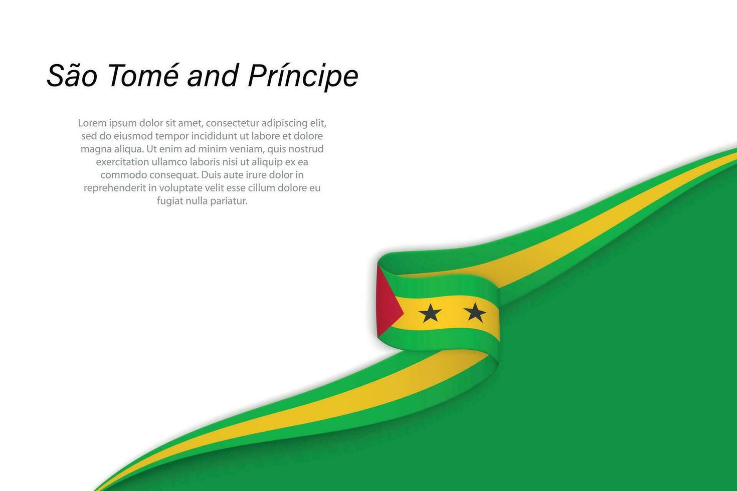 vague drapeau de sao tome et principe avec fond Contexte vecteur