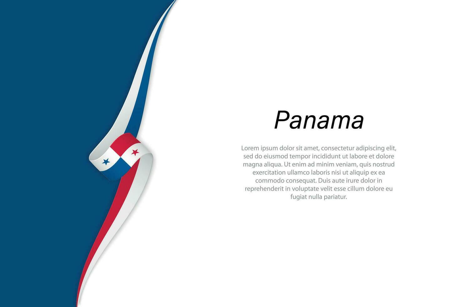 vague drapeau de Panama avec fond Contexte. vecteur