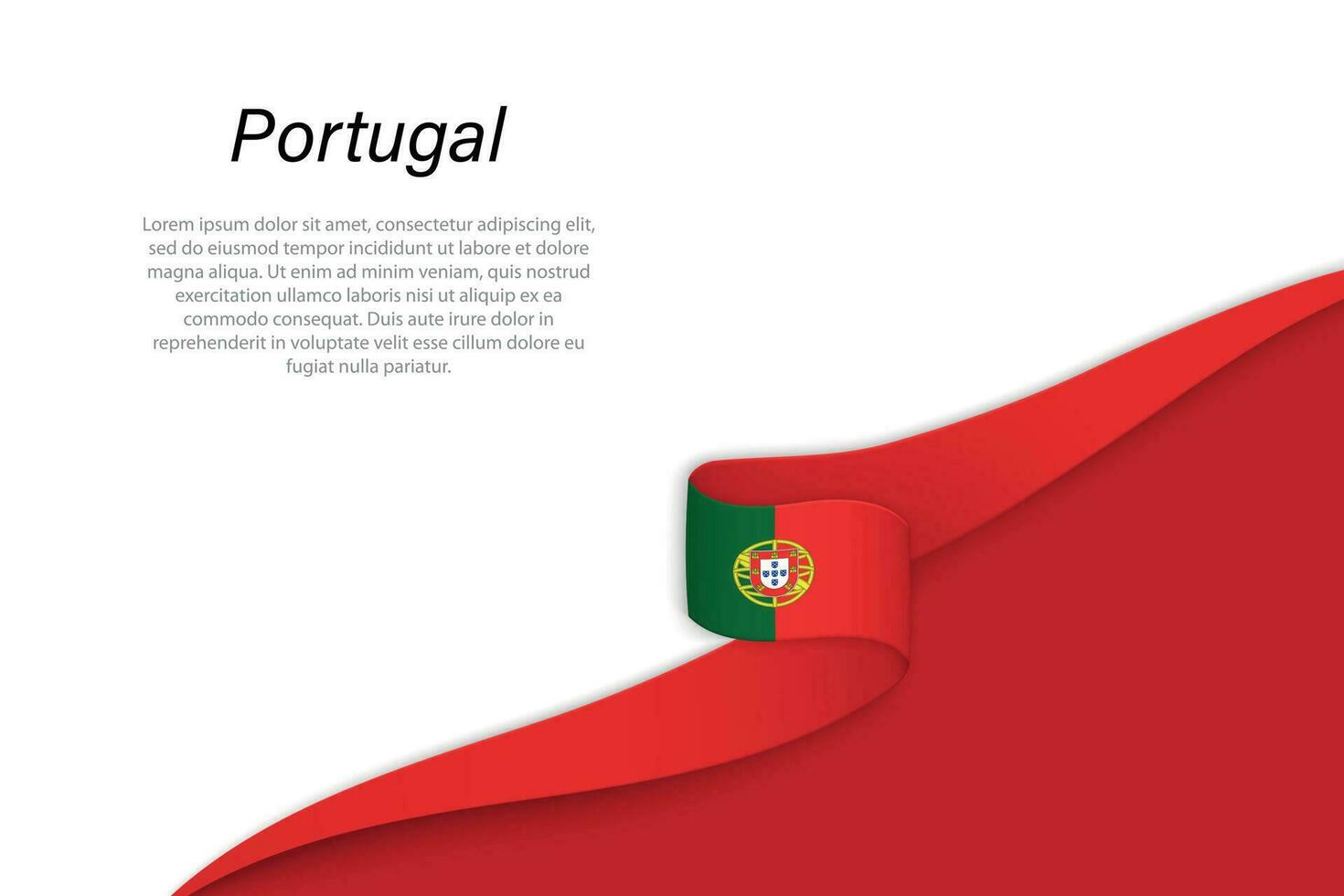 vague drapeau de le Portugal avec fond Contexte vecteur