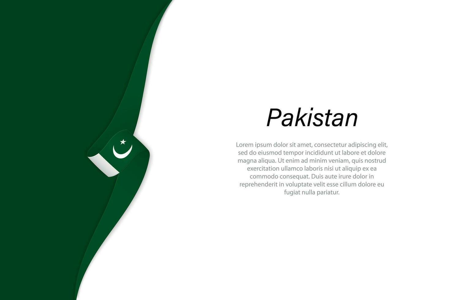 vague drapeau de Pakistan avec fond Contexte vecteur