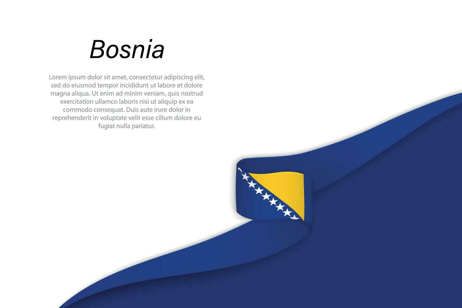 vague drapeau de Bosnie avec fond Contexte vecteur
