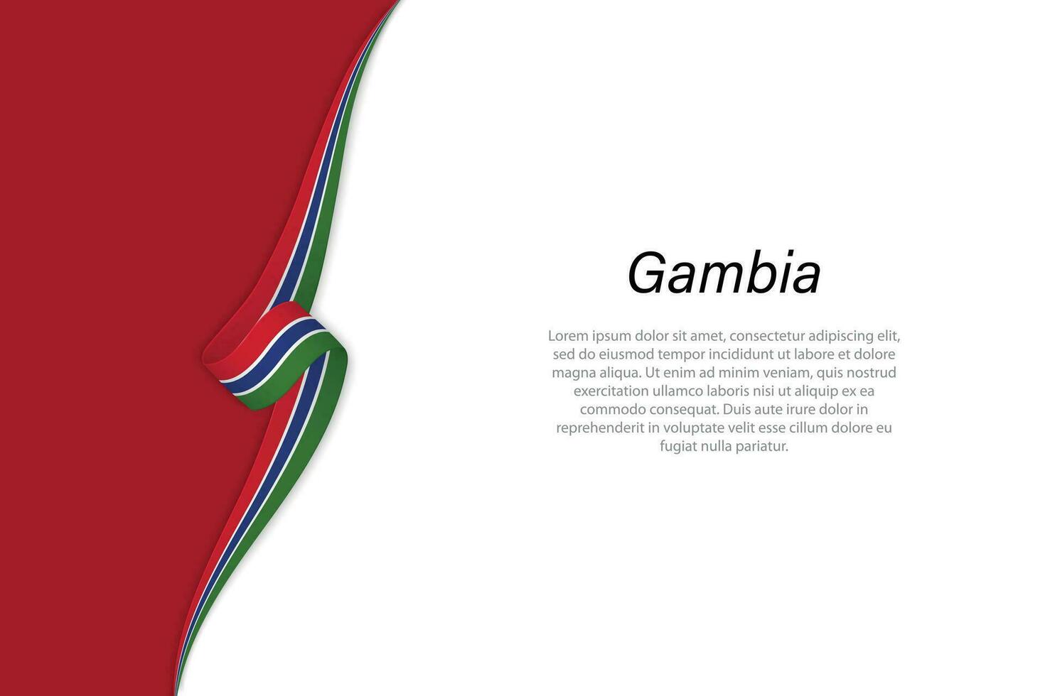 vague drapeau de Gambie avec fond Contexte vecteur