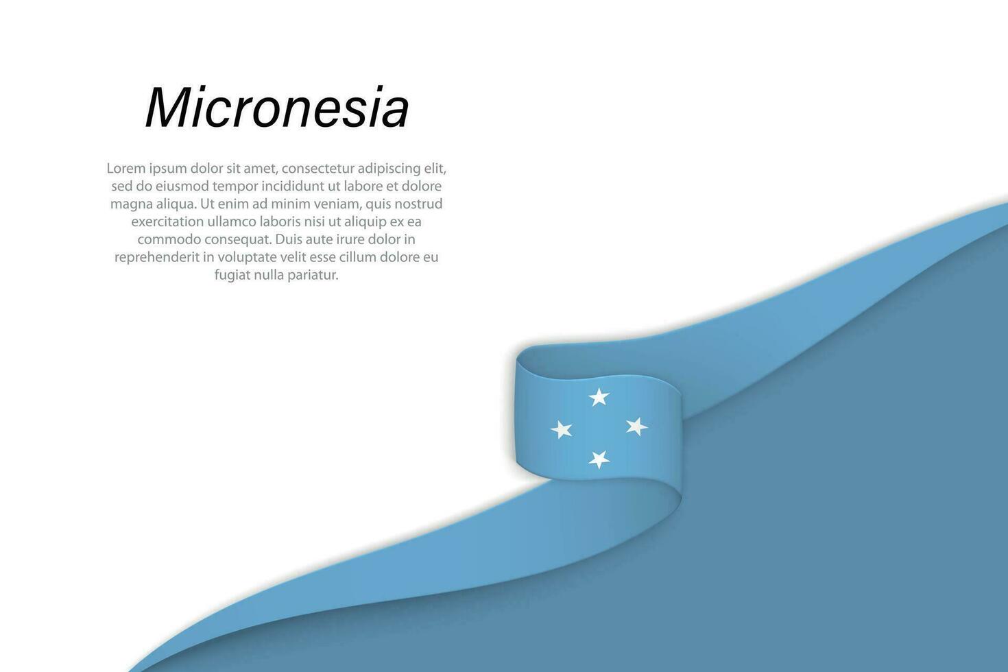 vague drapeau de micronésie avec fond Contexte vecteur