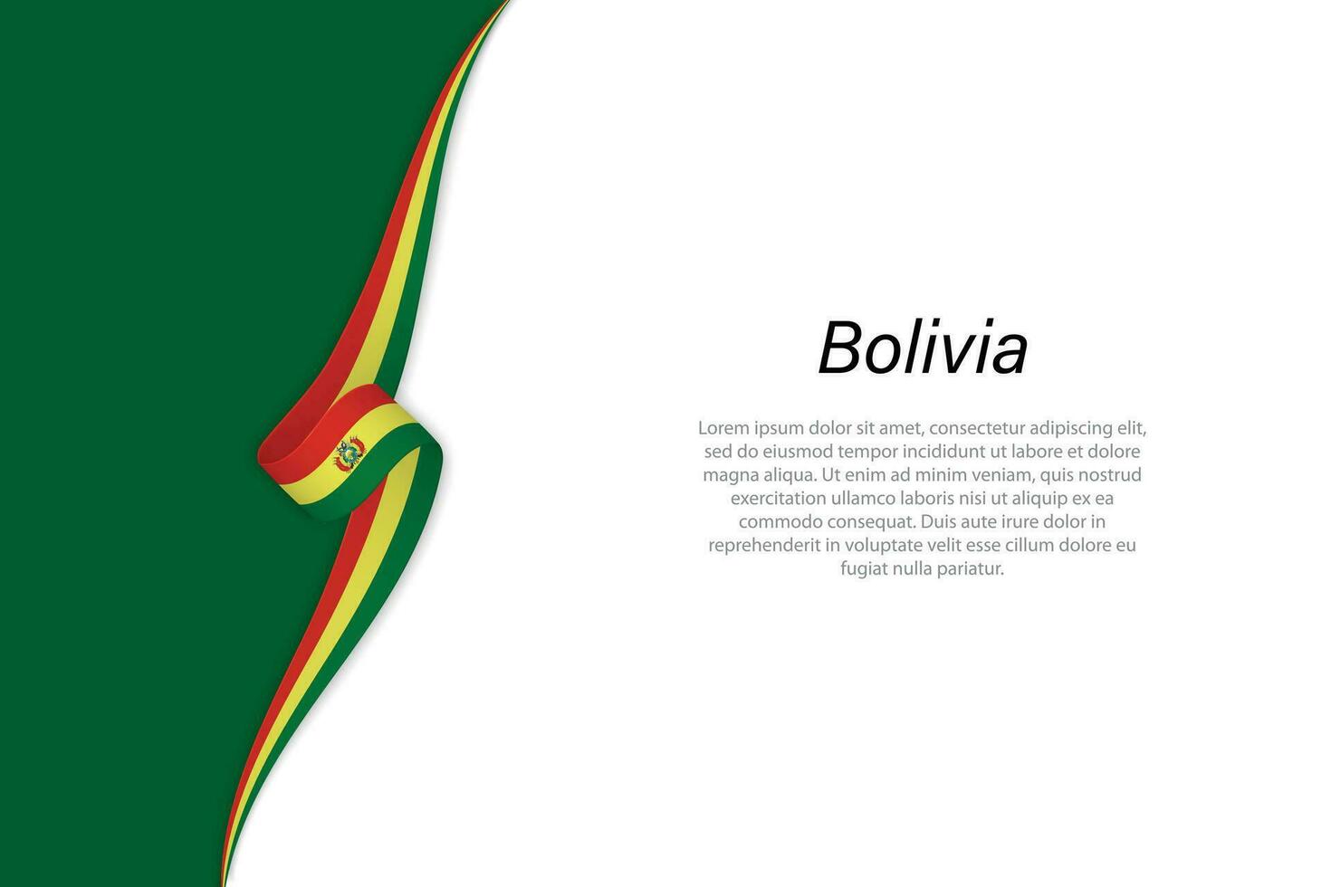 vague drapeau de Bolivie avec fond Contexte. vecteur