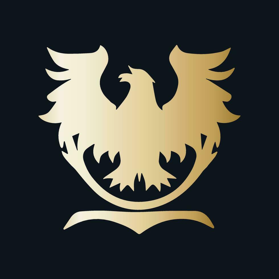 phénix oiseau logo conception icône symbole vecteur illustration. Aigle logo modèle.