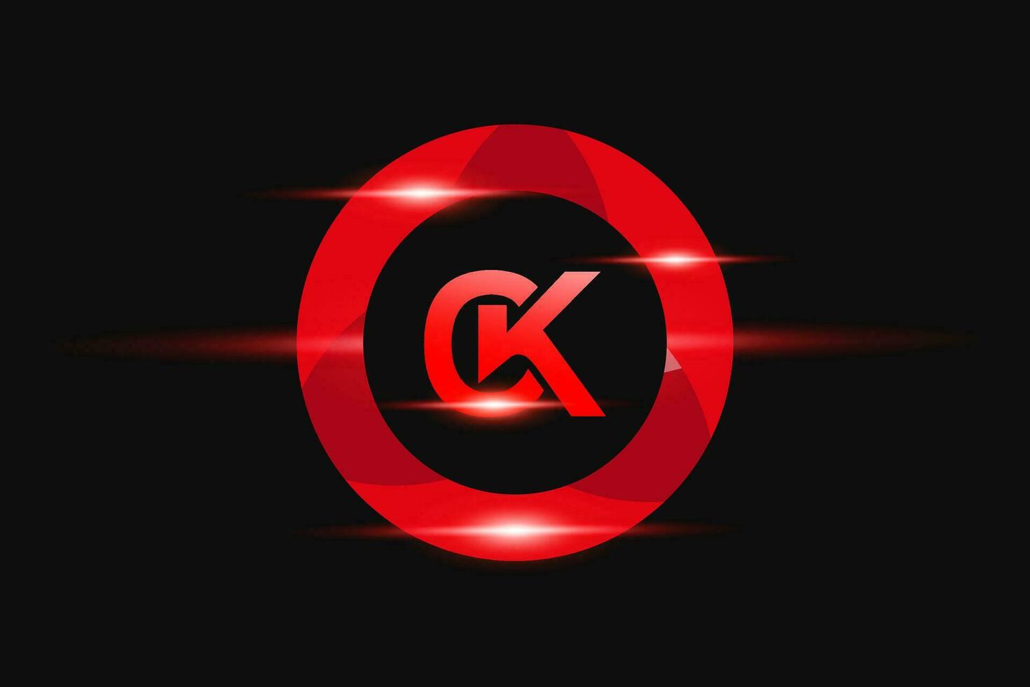 ck rouge logo conception. vecteur logo conception pour entreprise.