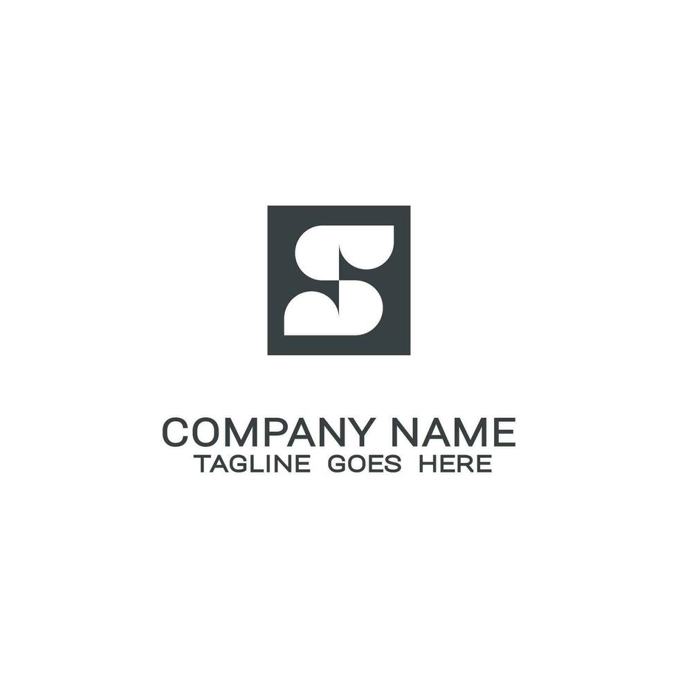 vecteur affaires logo avec initiale lettre s demi-cercle conception.