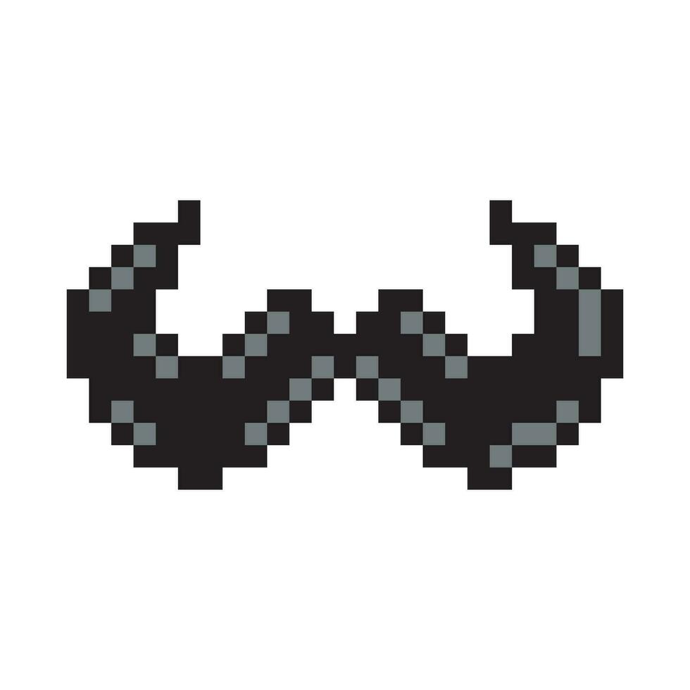 moustache avec pixel art conception vecteur