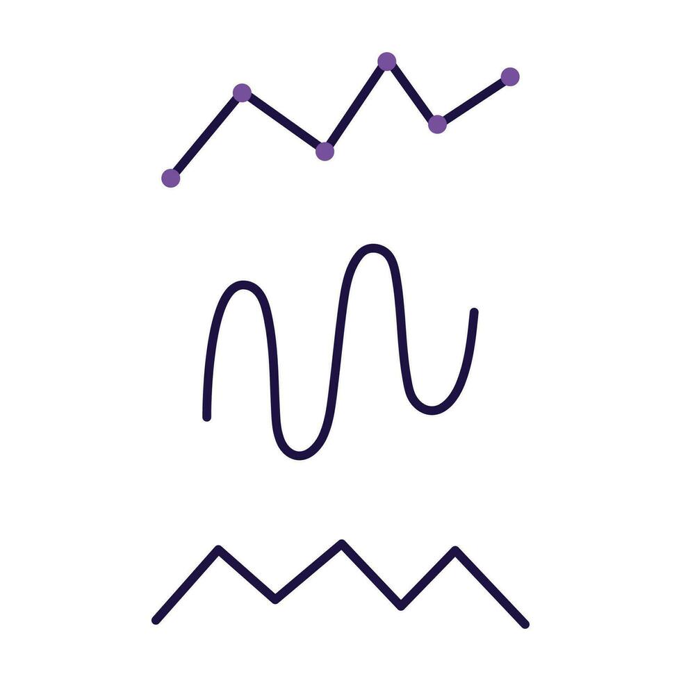 une ensemble de vecteur lignes pour diagrammes et graphiques. infographie avec Couleur graphiques et graphiques.