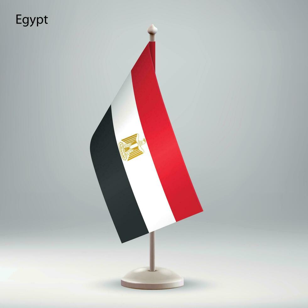 drapeau de Egypte pendaison sur une drapeau rester. vecteur