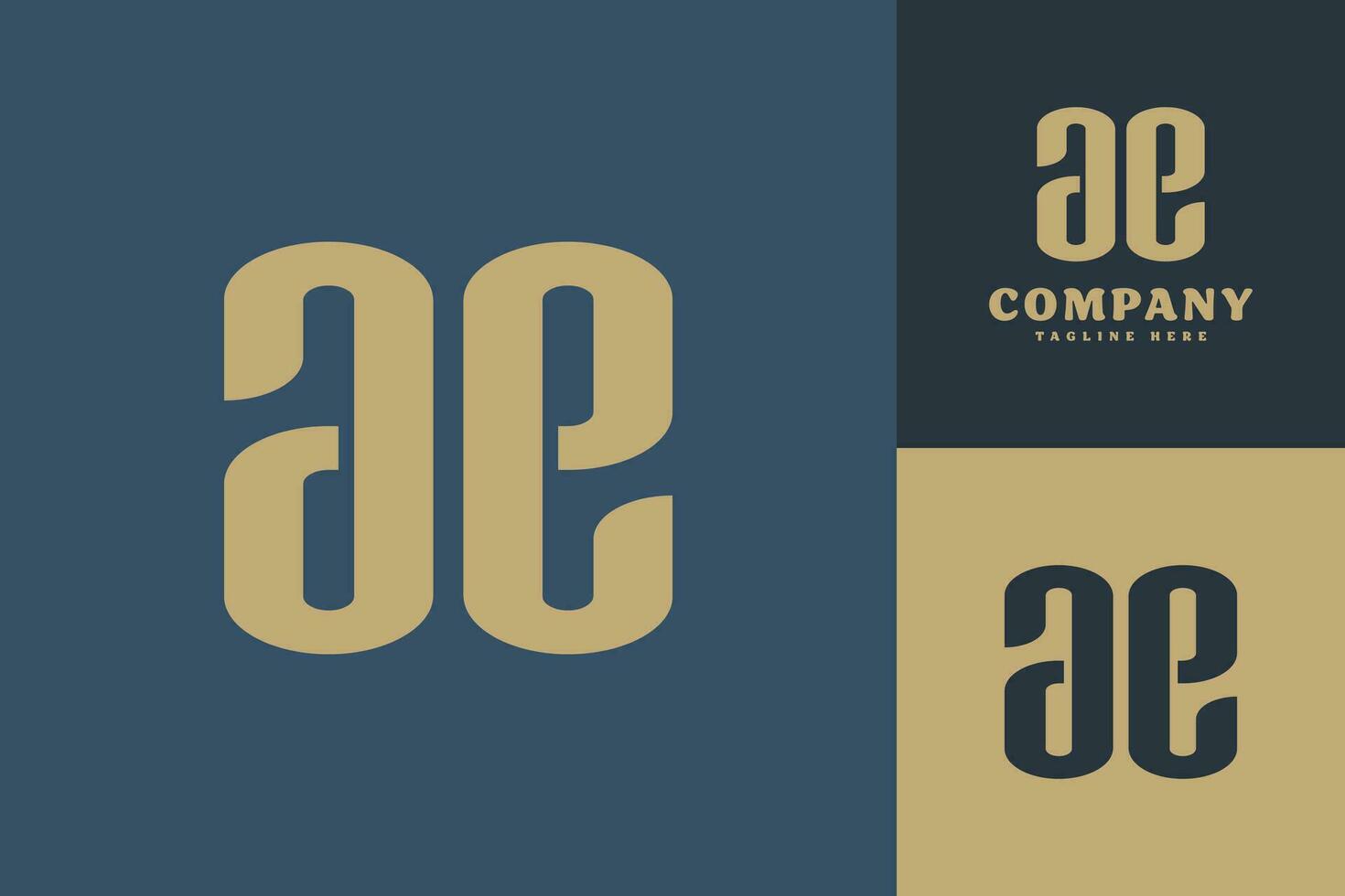 lettre ae ambigramme moderne logo conception, vecteur modèle