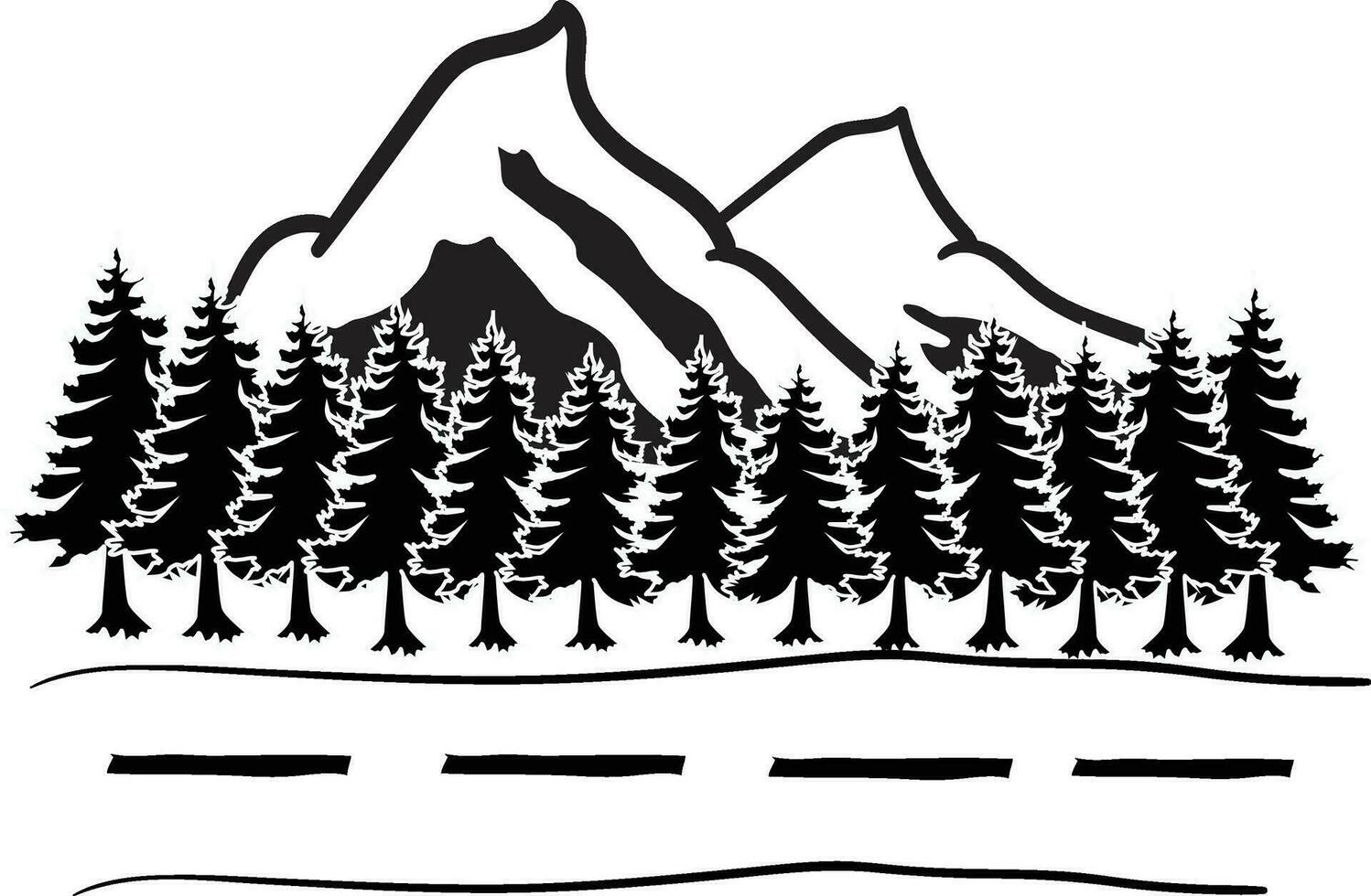 Montagne logo modèle conception vecteur illustration
