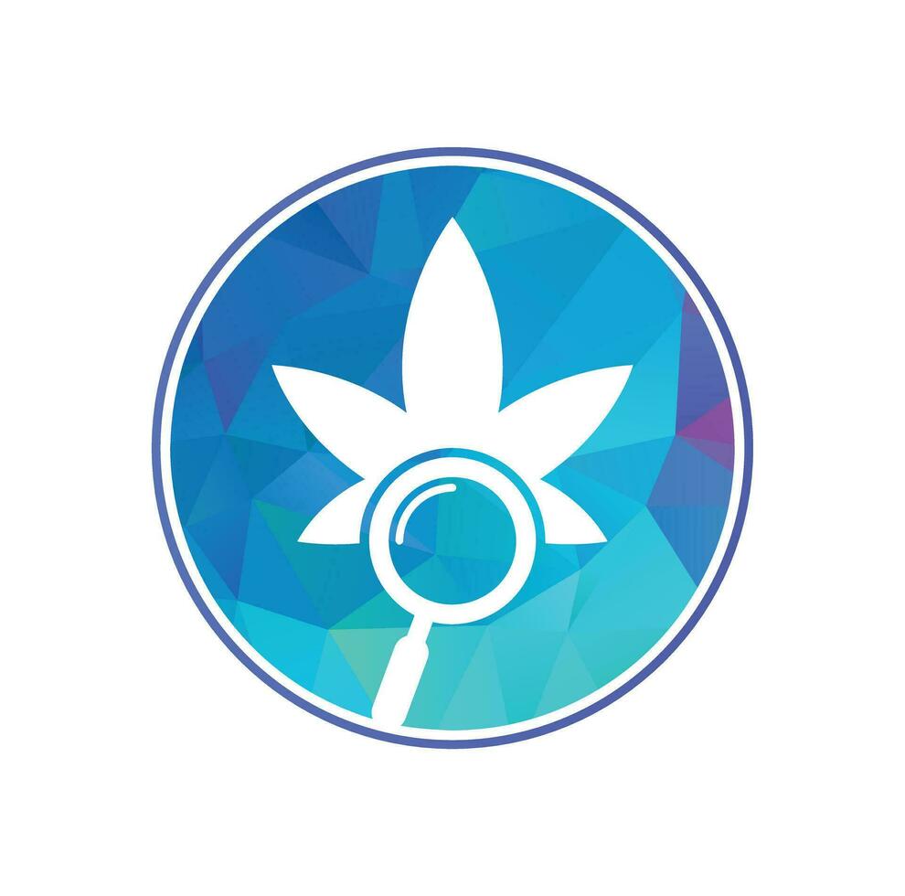 cannabis chercher logo conception vecteur modèle.