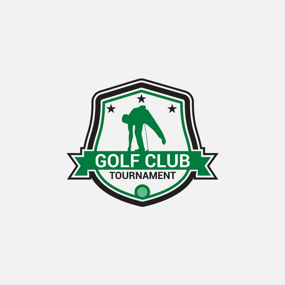 le golf logo badge et autocollant vecteur