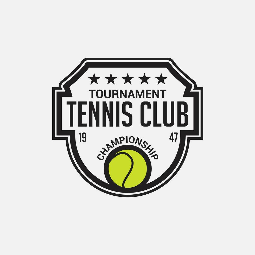 tennis logo badge et autocollant vecteur