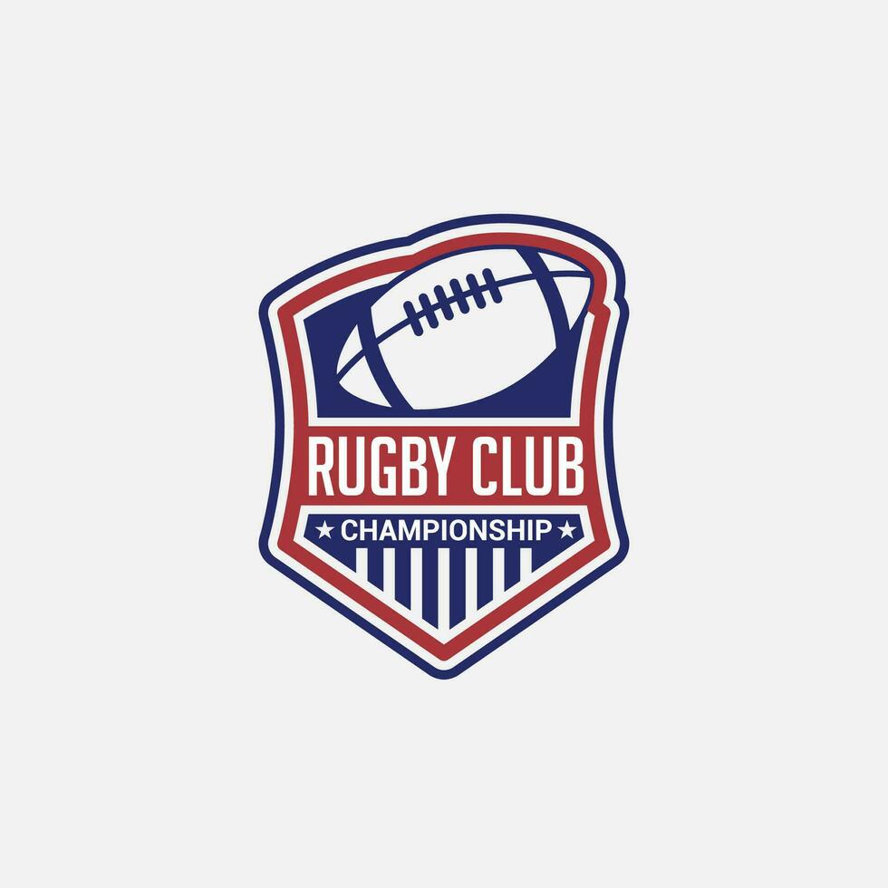 le rugby logo badge et autocollant vecteur