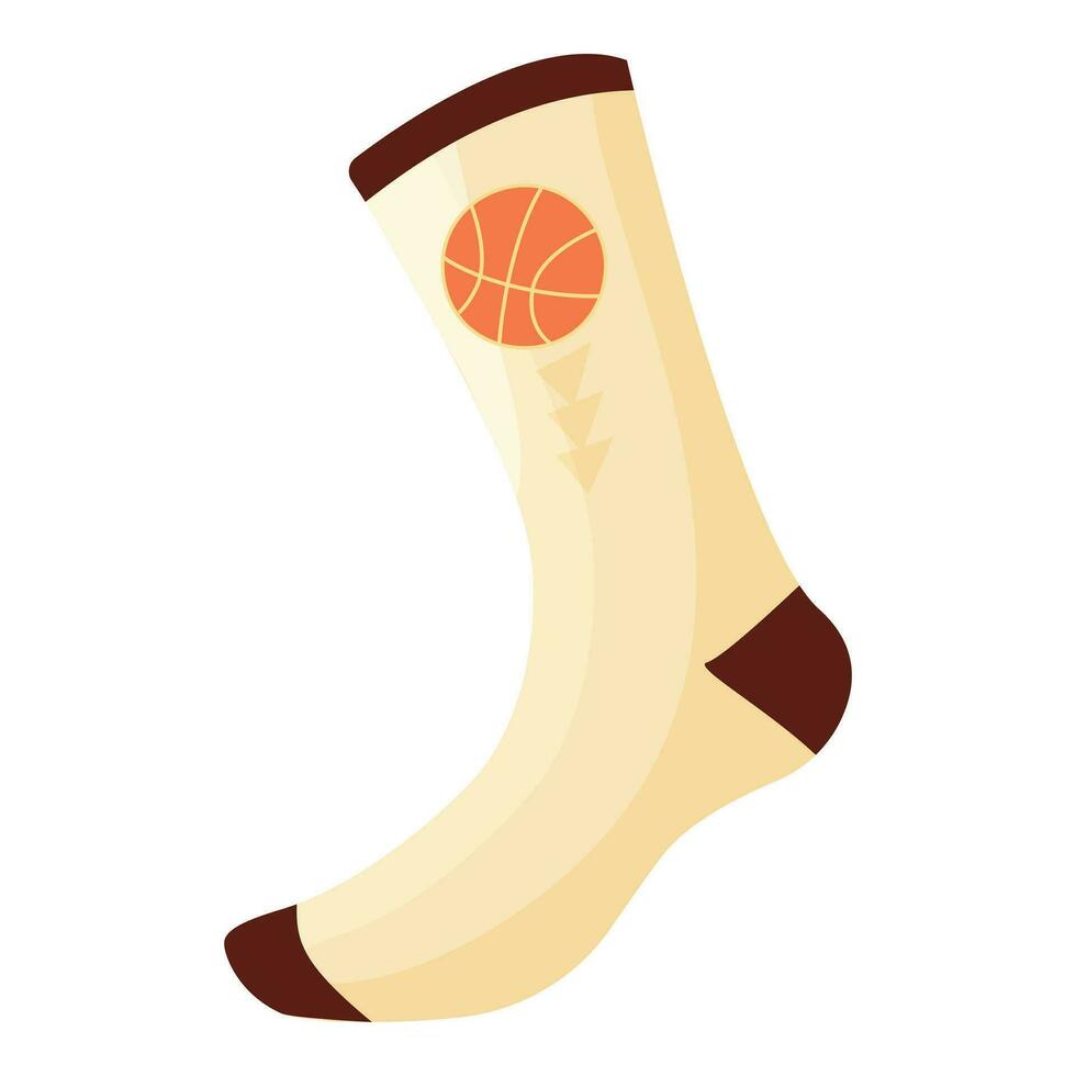 basketball chaussettes équipement icône dessin animé vecteur. activité joueur vecteur