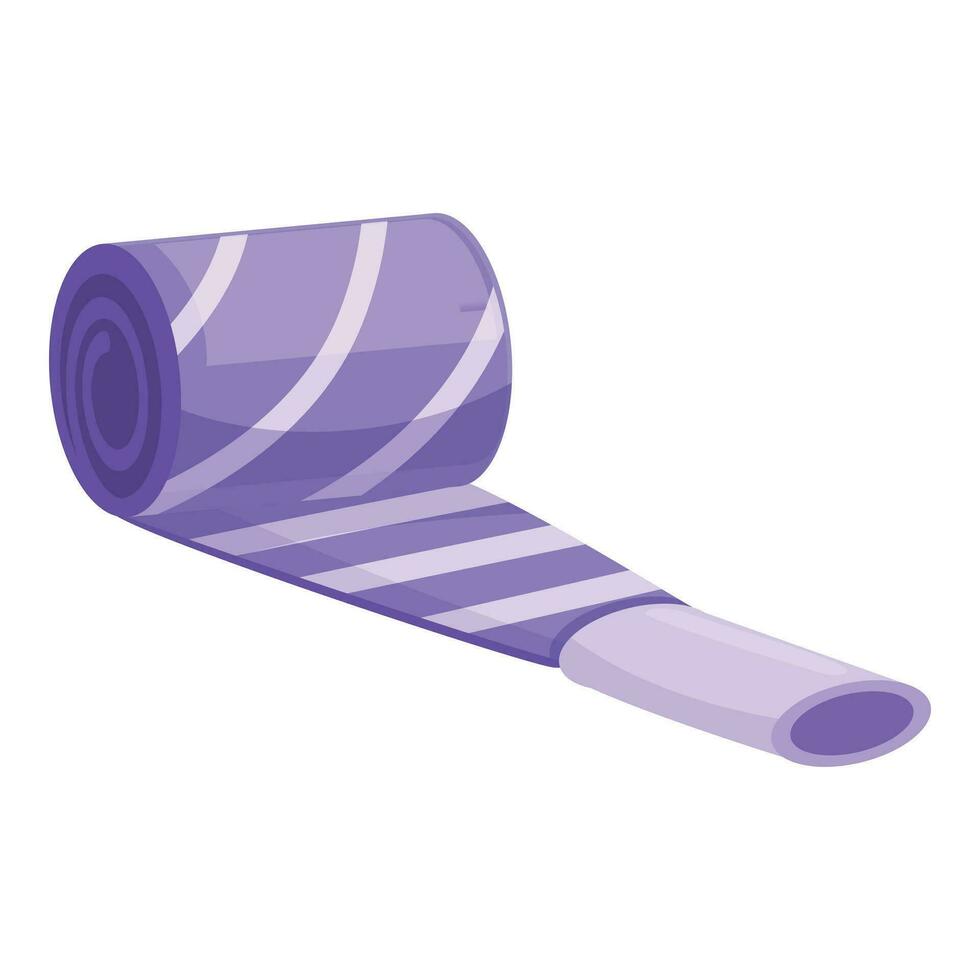 violet fête ventilateur icône dessin animé vecteur. accessoire décoration vecteur