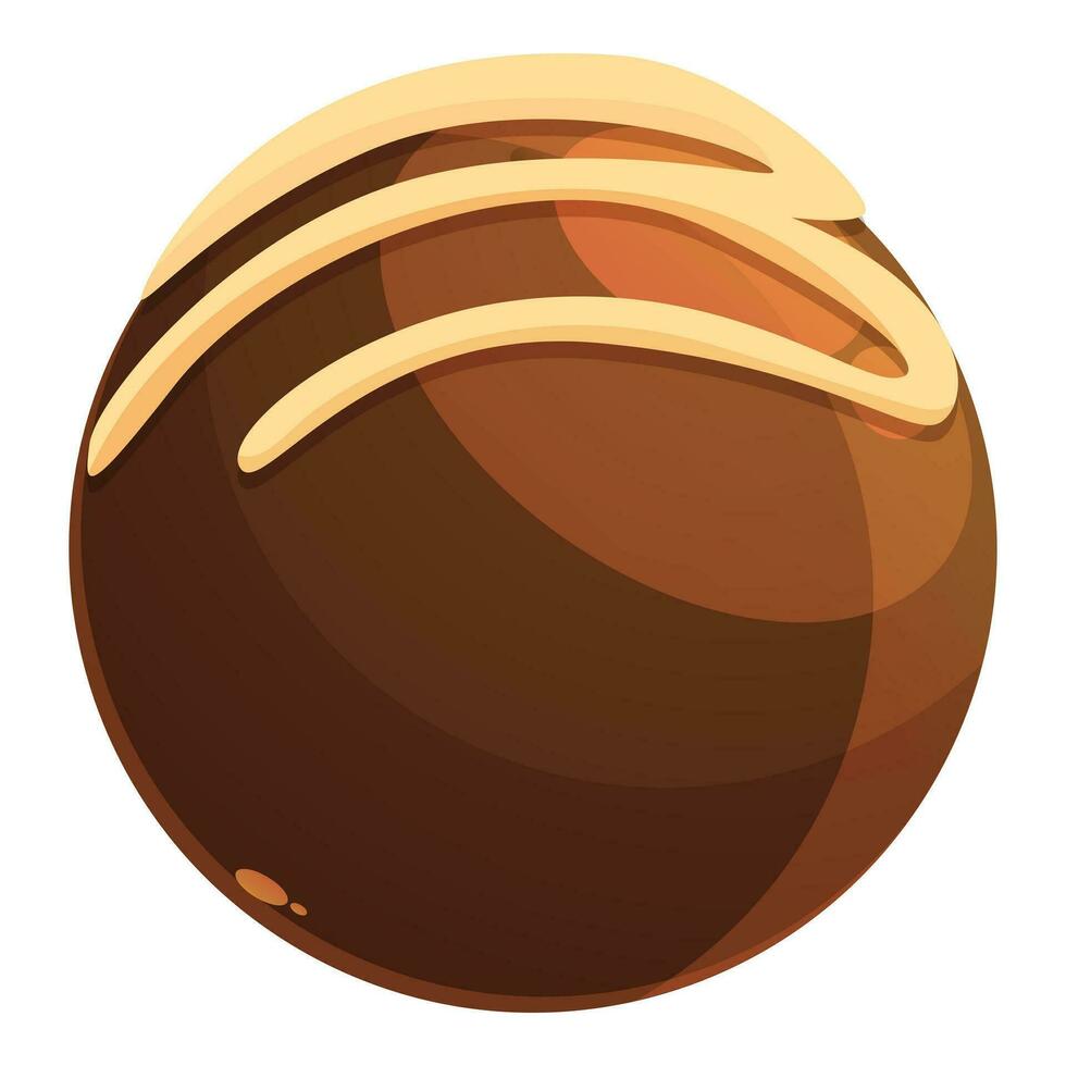 cacao Balle nourriture icône dessin animé vecteur. bonbons dessert vecteur