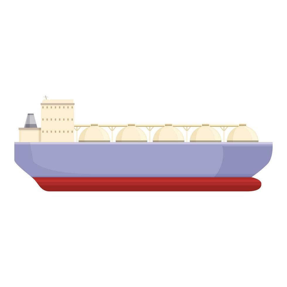 Puissance technologie gaz transporteur icône dessin animé vecteur. Marin navire vecteur