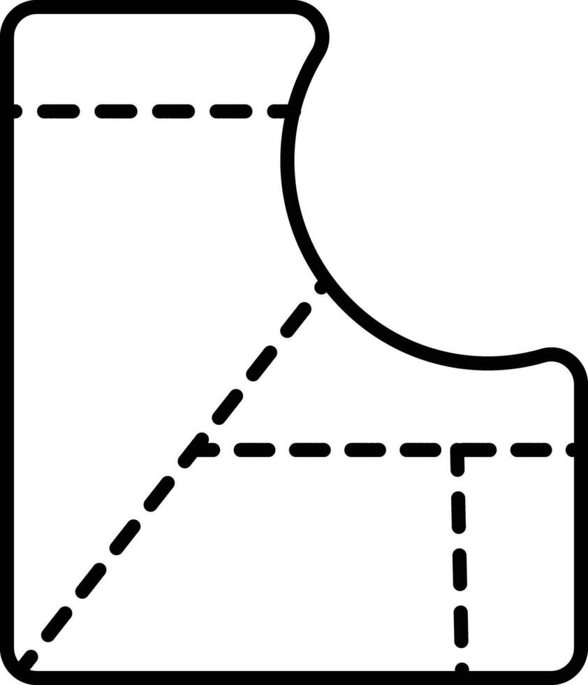 piqûre tissu contour vecteur illustration icône