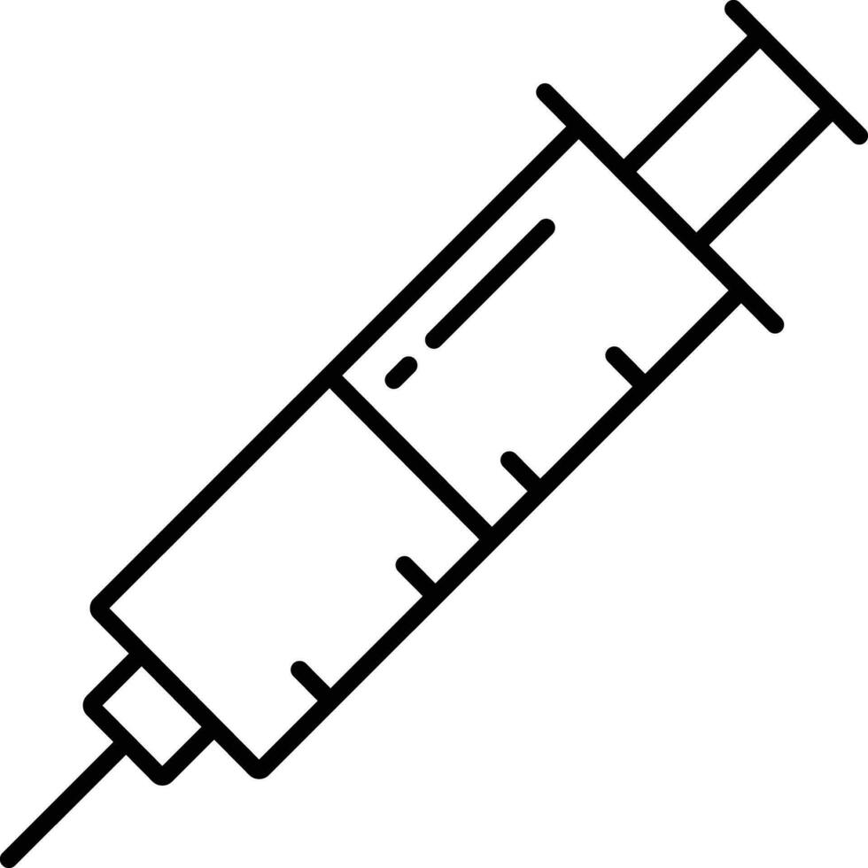 seringue contour vecteur illustration icône