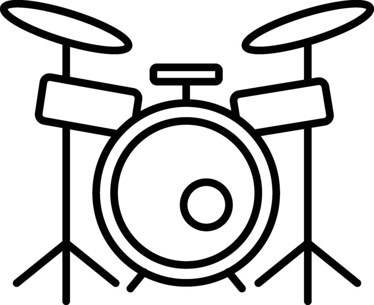 tambours contour vecteur illustration icône