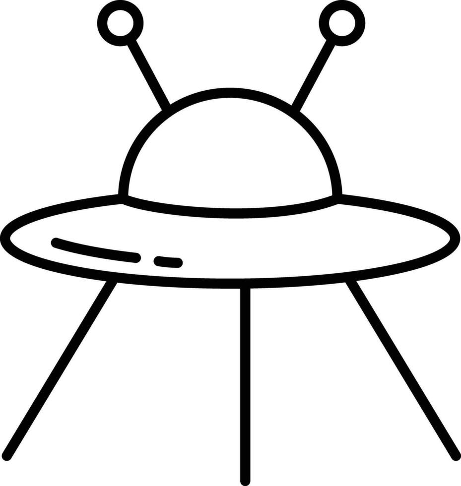 OVNI contour vecteur illustration icône