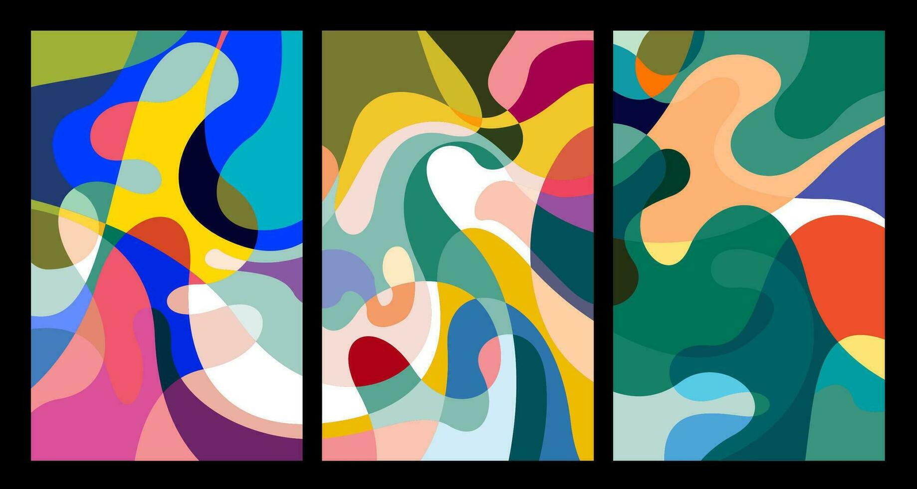 vecteur coloré abstrait psychédélique liquide et motif de fond fluide