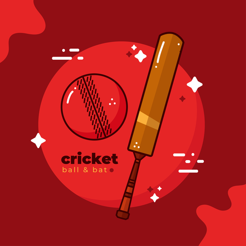 Vecteur balle cricket