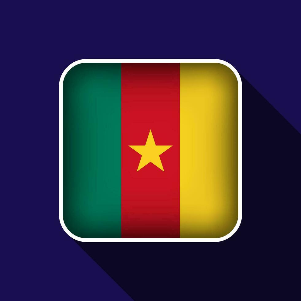 plat Cameroun drapeau Contexte vecteur illustration