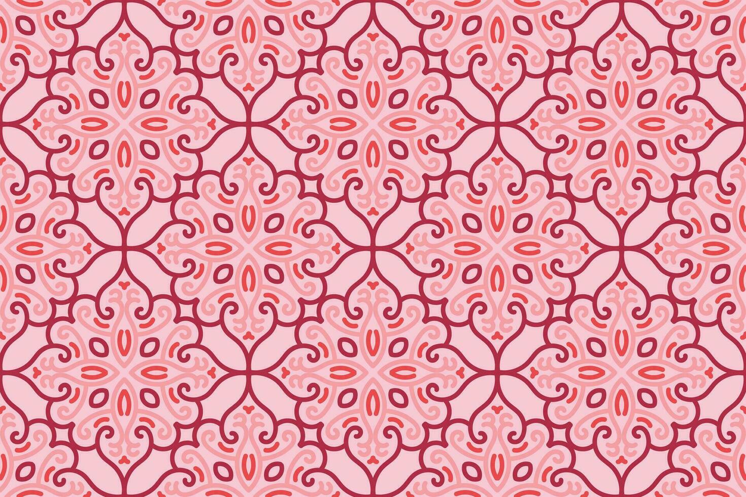 Oriental sans couture modèle avec rose couleur. adapté pour tuile, textile, arrière-plan, mur décor et autre vecteur