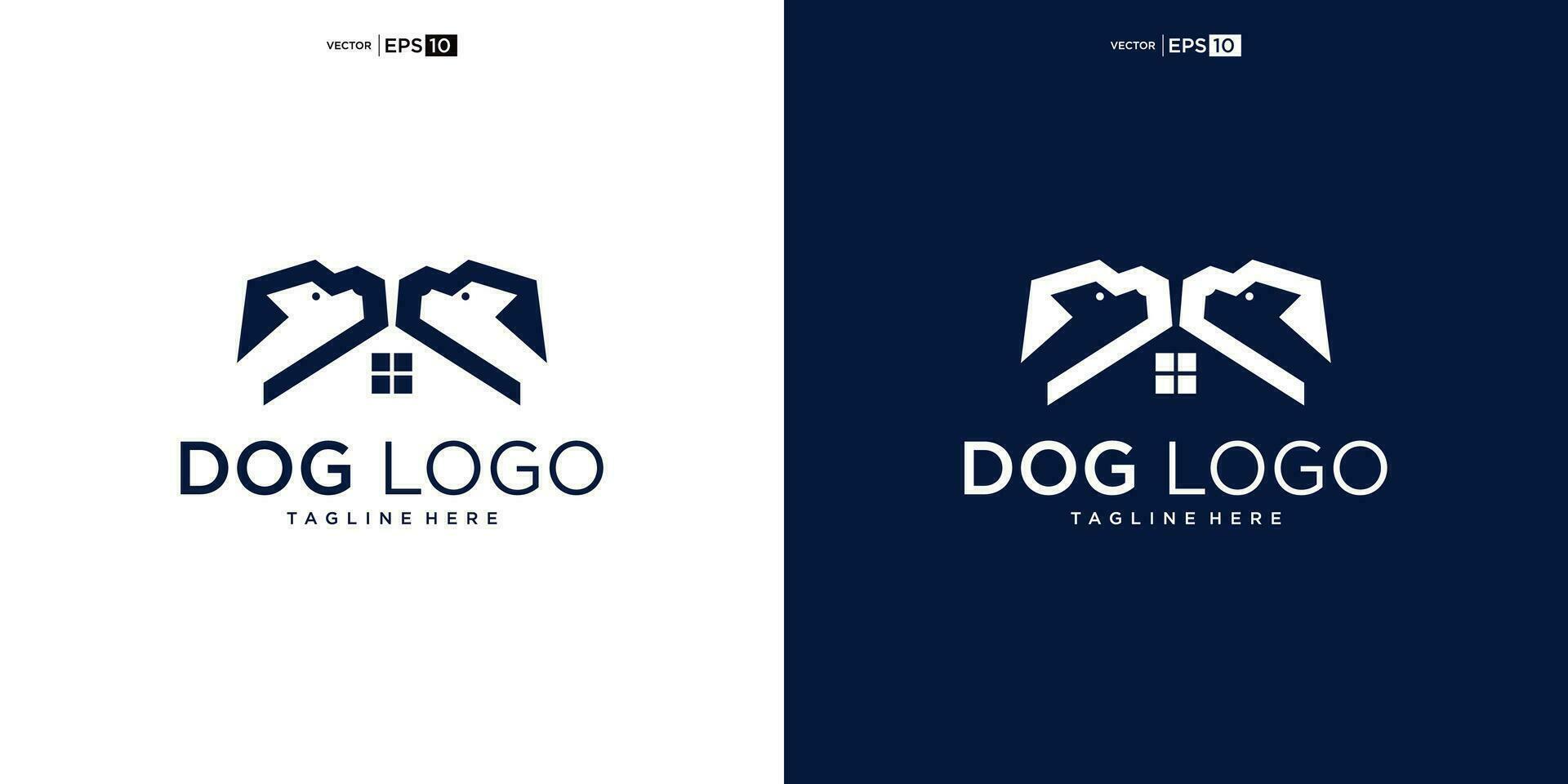 maison chien logo conception inspiration vecteur