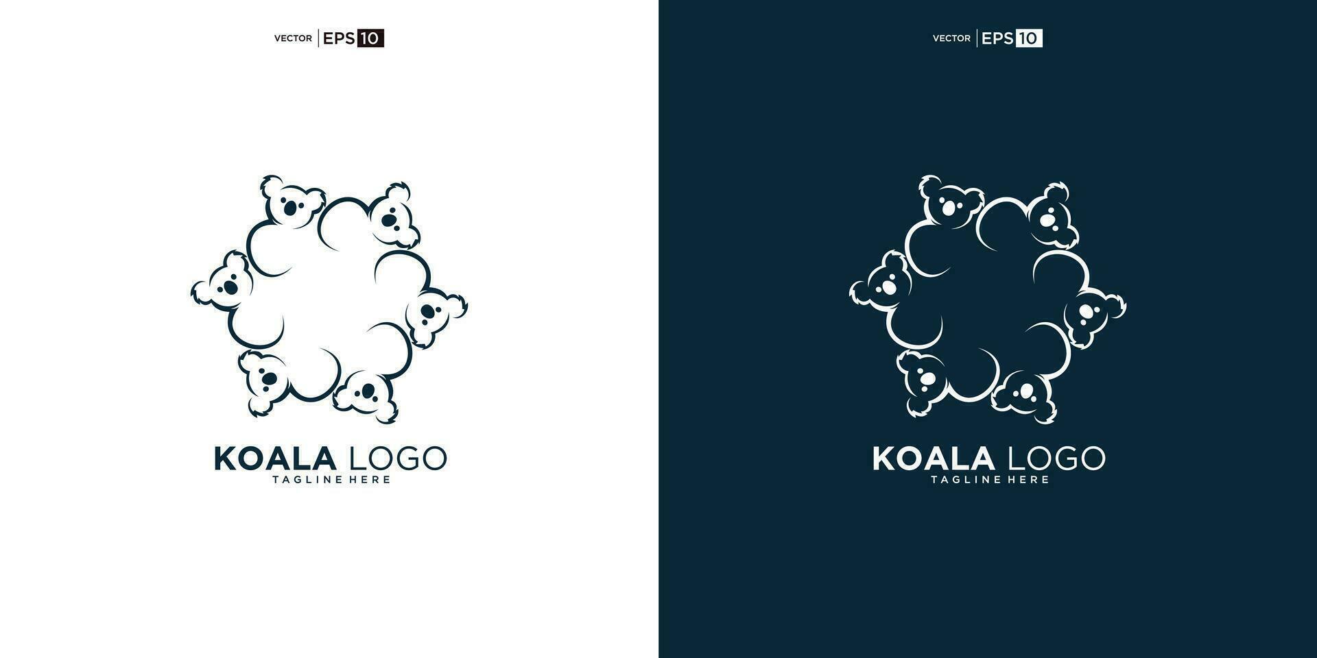 inspiration de conception de logo koala vecteur