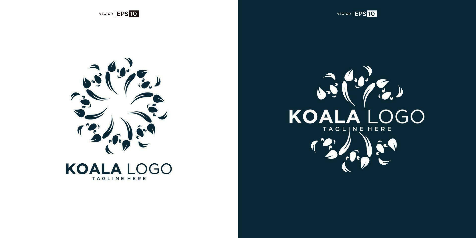 inspiration de conception de logo koala vecteur