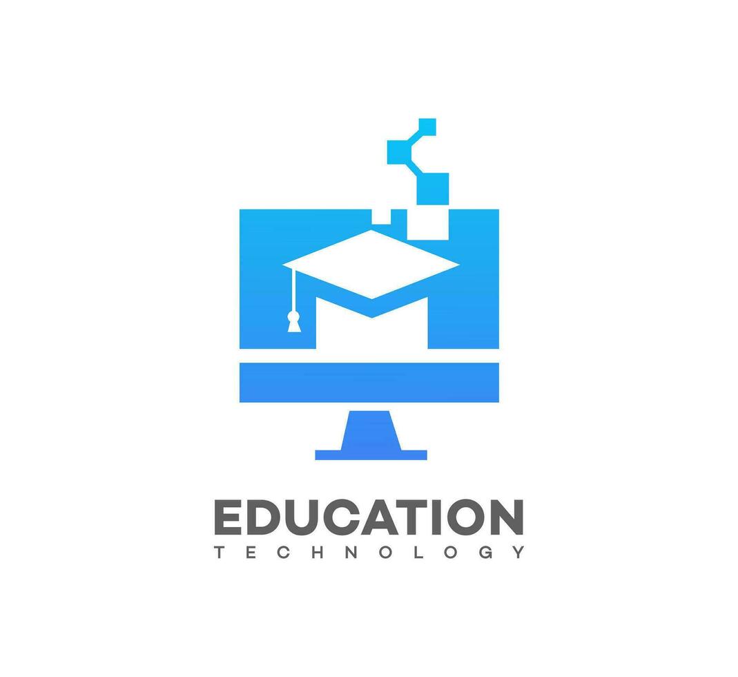 logo de la technologie de l'éducation vecteur