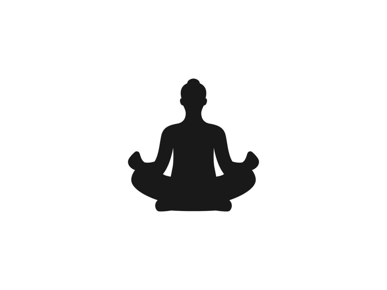 yoga logo vecteur illustration. yoga silhouette vecteur icône