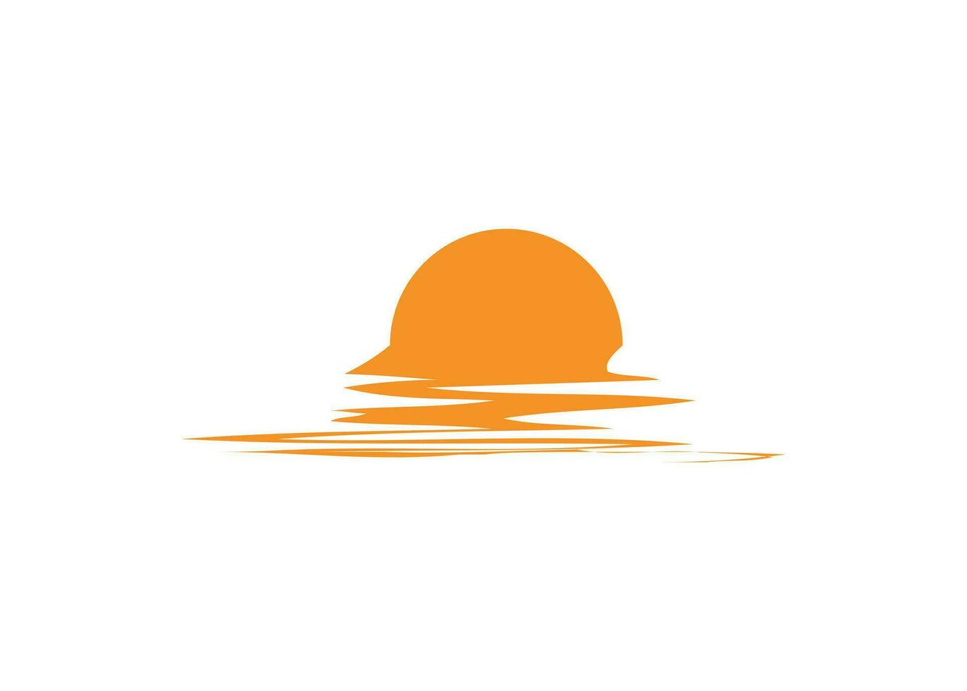 minimaliste le coucher du soleil logo conception vecteur modèle