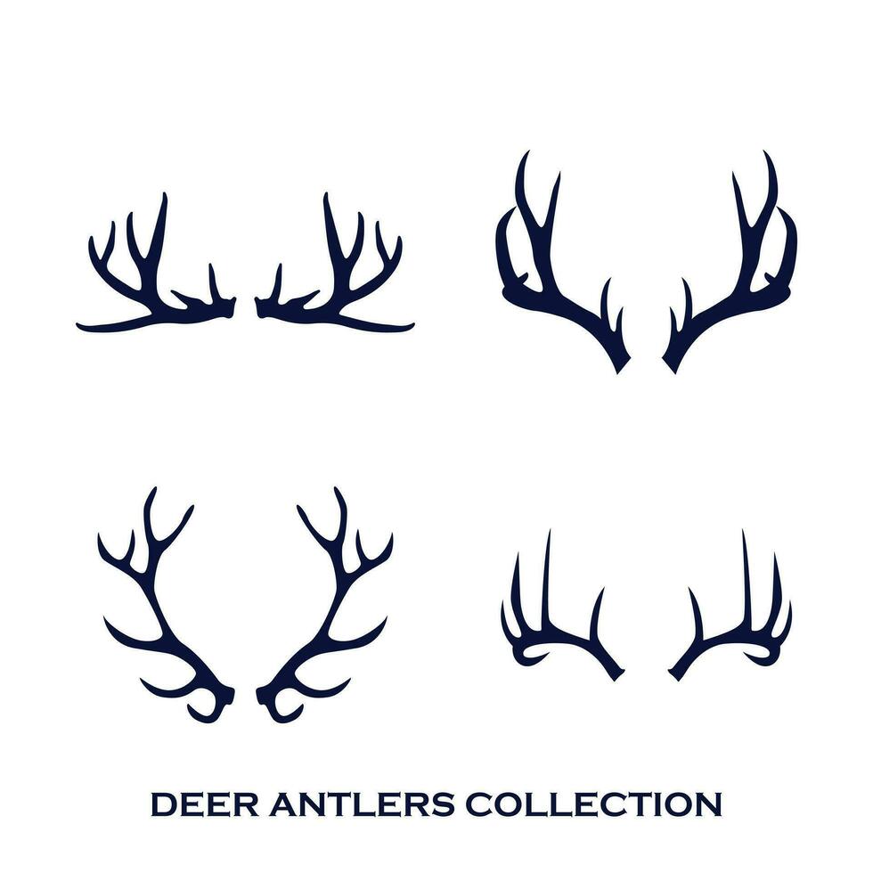 cerf bois collection ensemble de quatre différent cerf bois vecteur