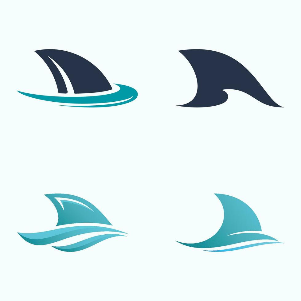 requin ailette logo symbole vecteur illustration