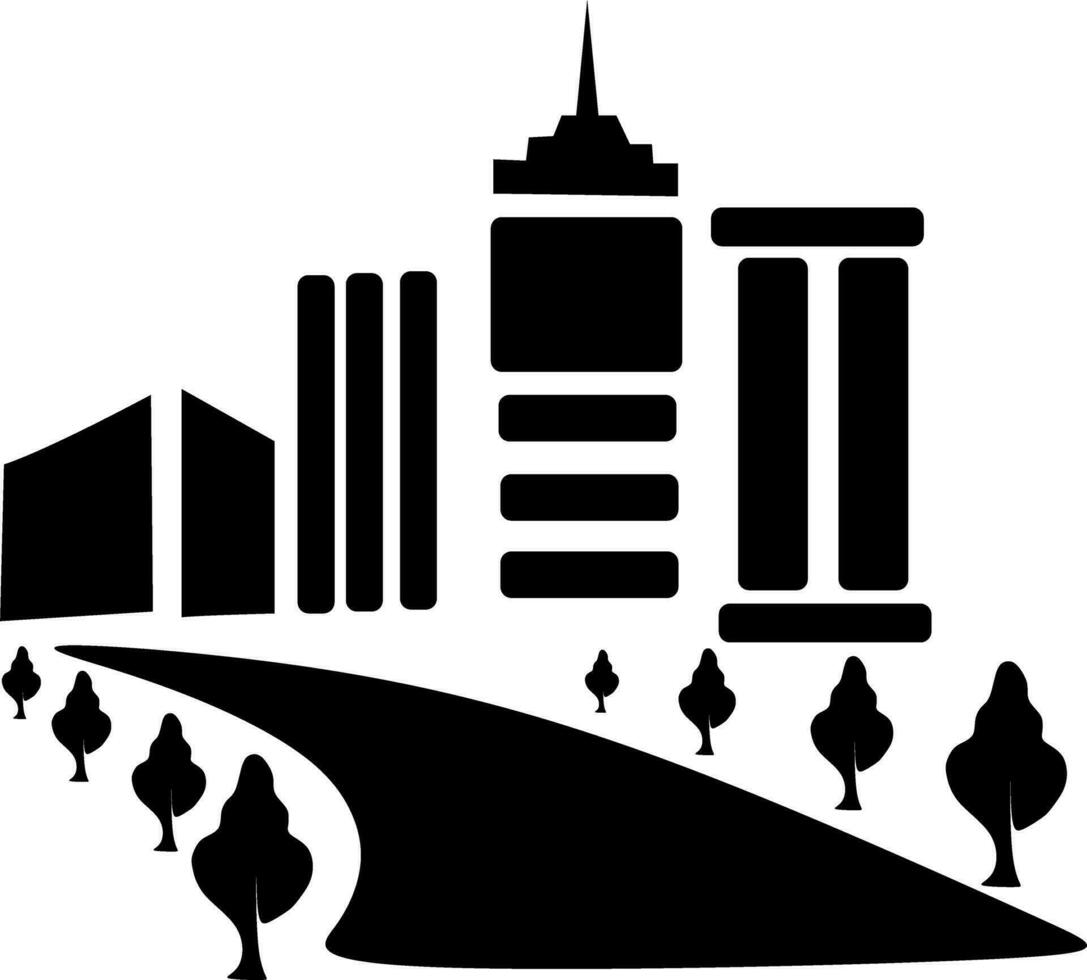 illustration représentant une moderne gratte-ciel bâtiment, mettant en valeur ses architectural conception et verticale présence dans une métropolitain paysage vecteur