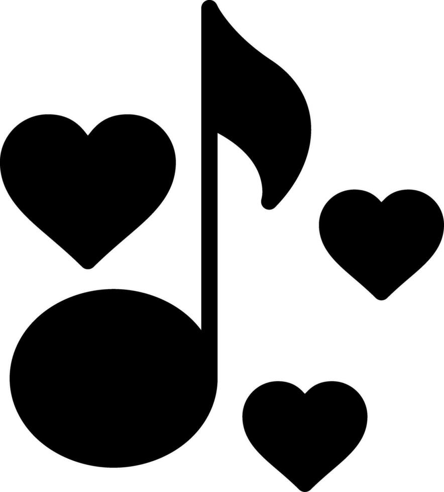 conception d'icône créative de chanson d'amour vecteur