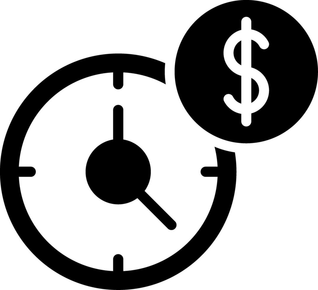 temps est argent Créatif icône conception vecteur