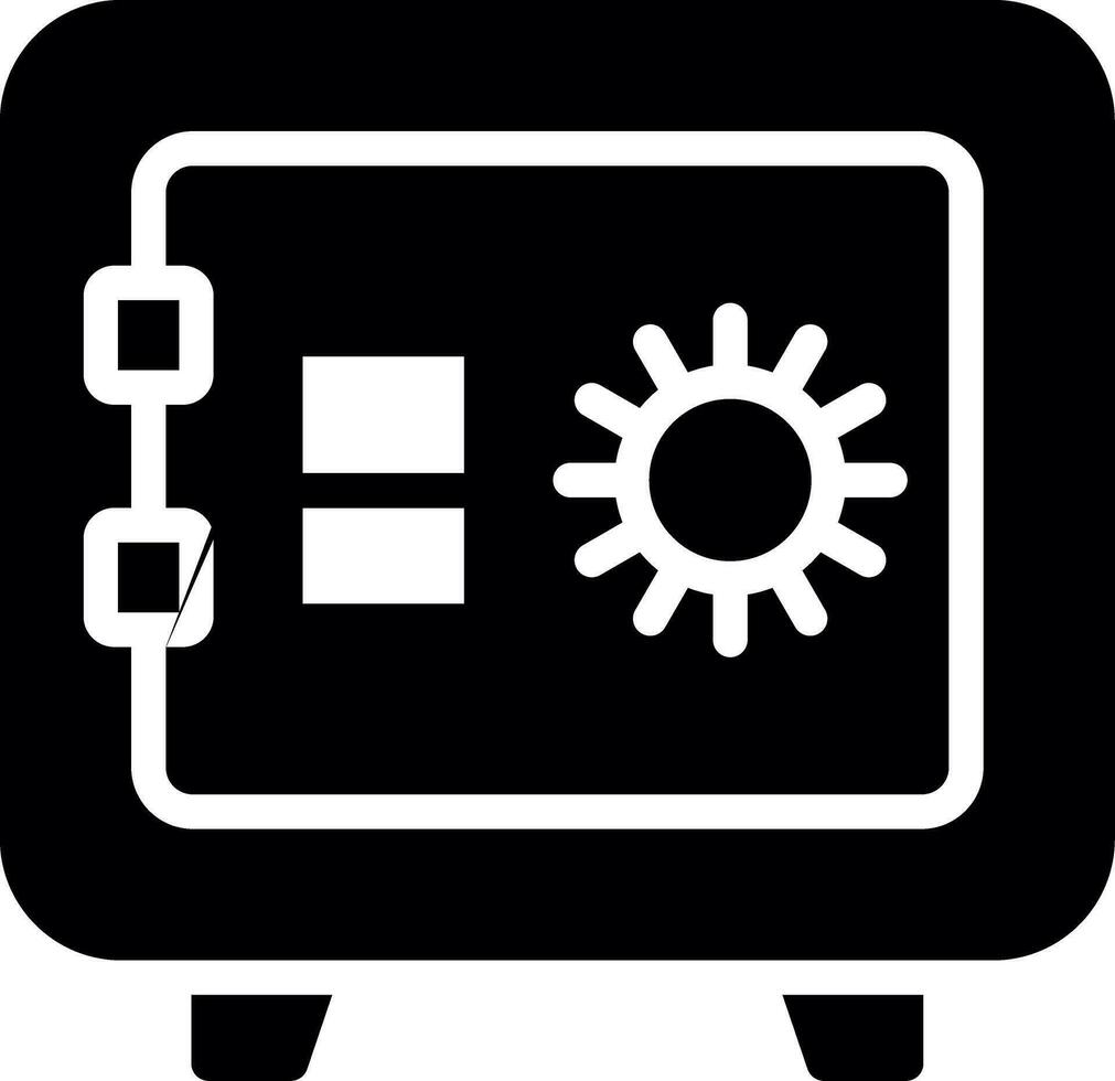 conception d'icône créative de coffre-fort vecteur