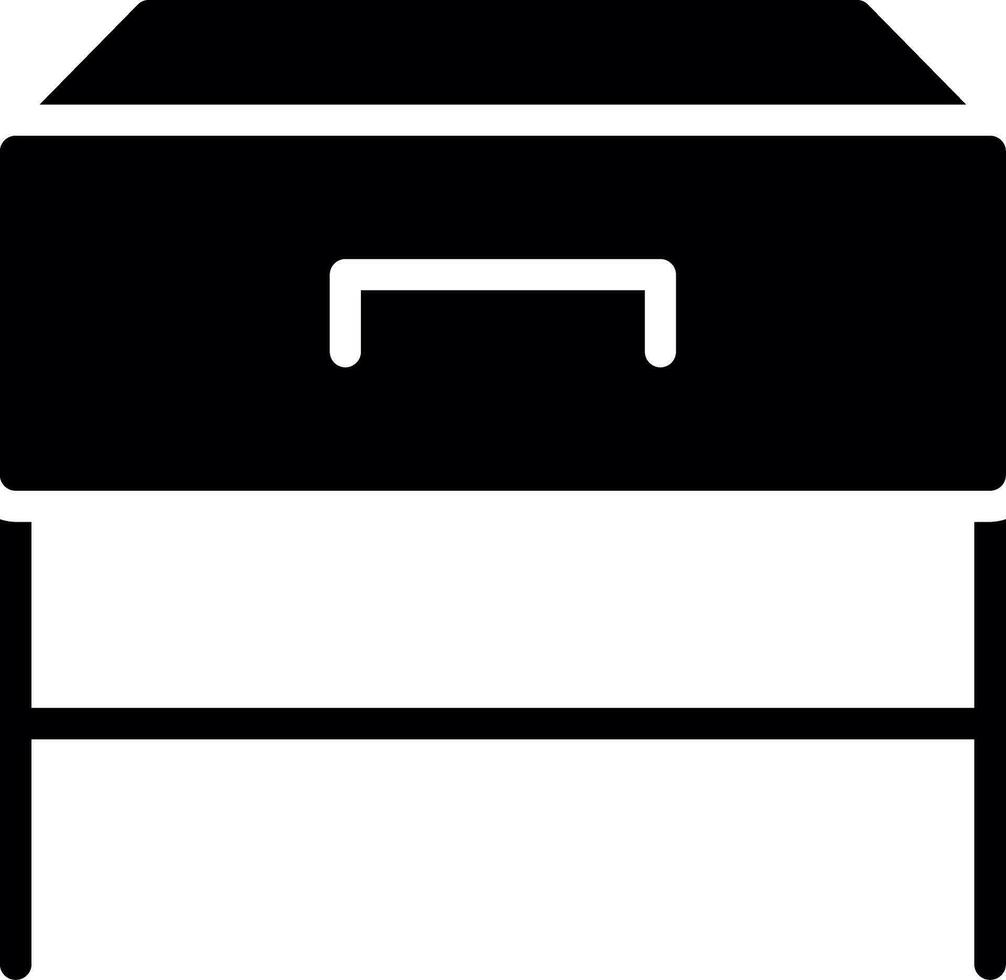 conception d'icône créative de table de chevet vecteur